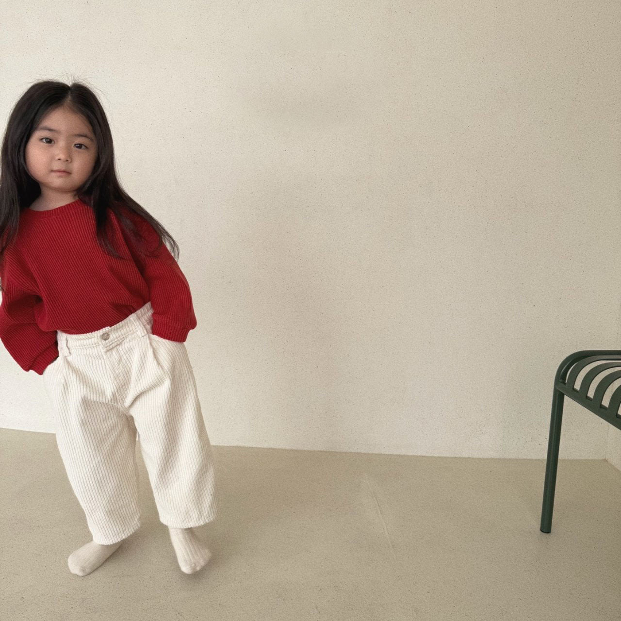 [TODDLER] corduroy pants (cream)