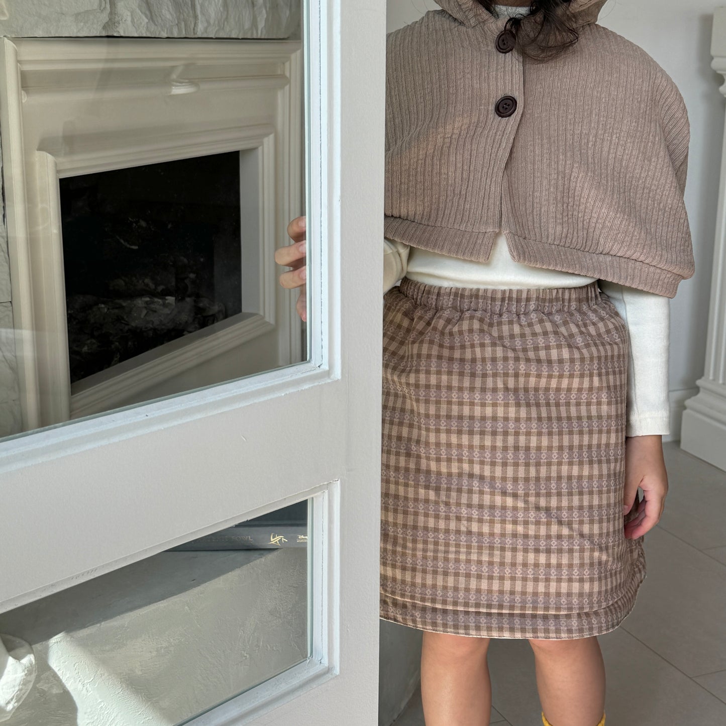 [TODDLER] reversible bond skirt (brown & beige)