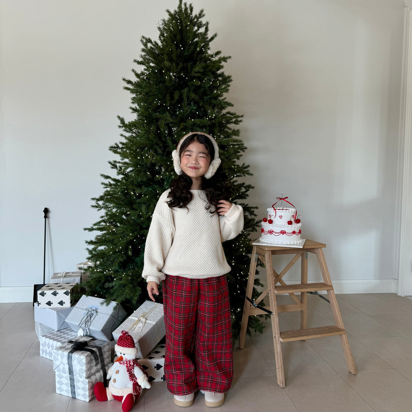 [TODDLER & ADULT] merry plaid pants (red plaid)