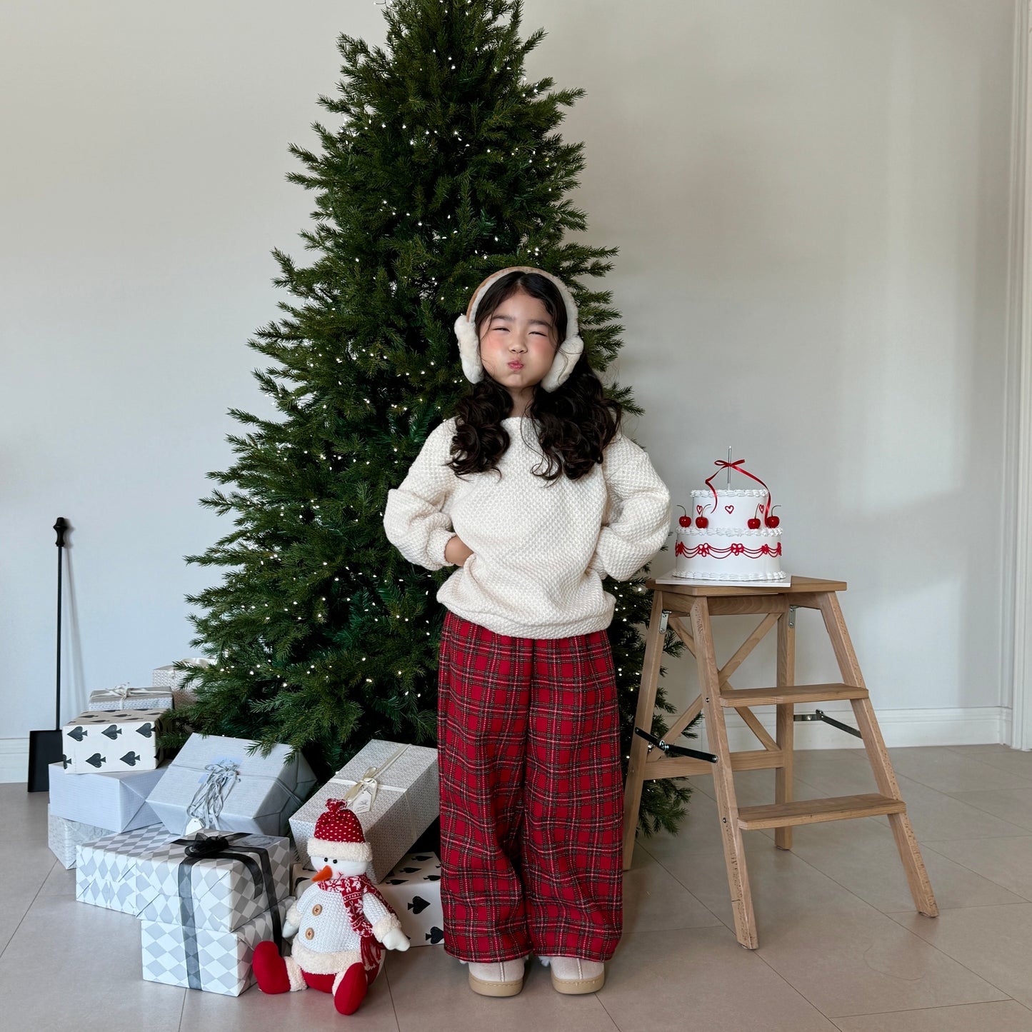 [TODDLER & ADULT] merry plaid pants (red plaid)