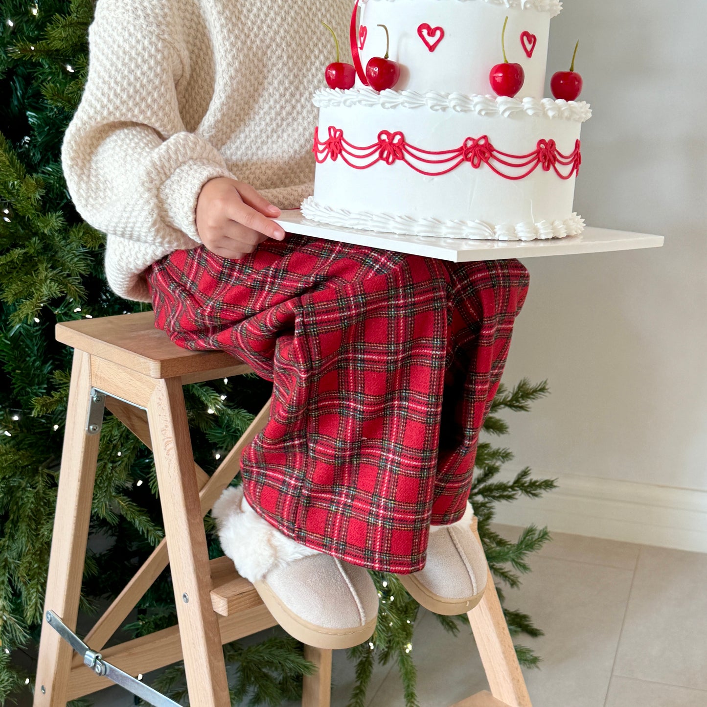 [TODDLER & ADULT] merry plaid pants (red plaid)