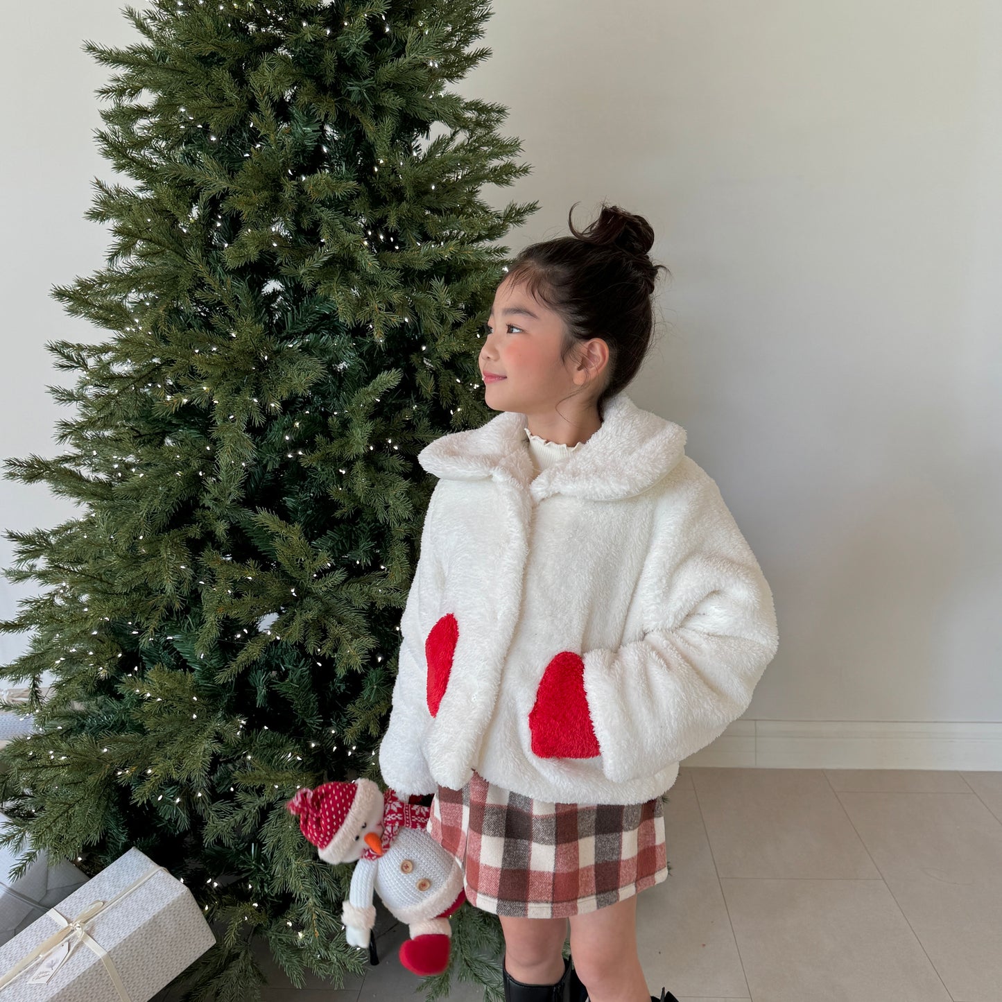 [TODDLER] chocolat plaid skirt (red)