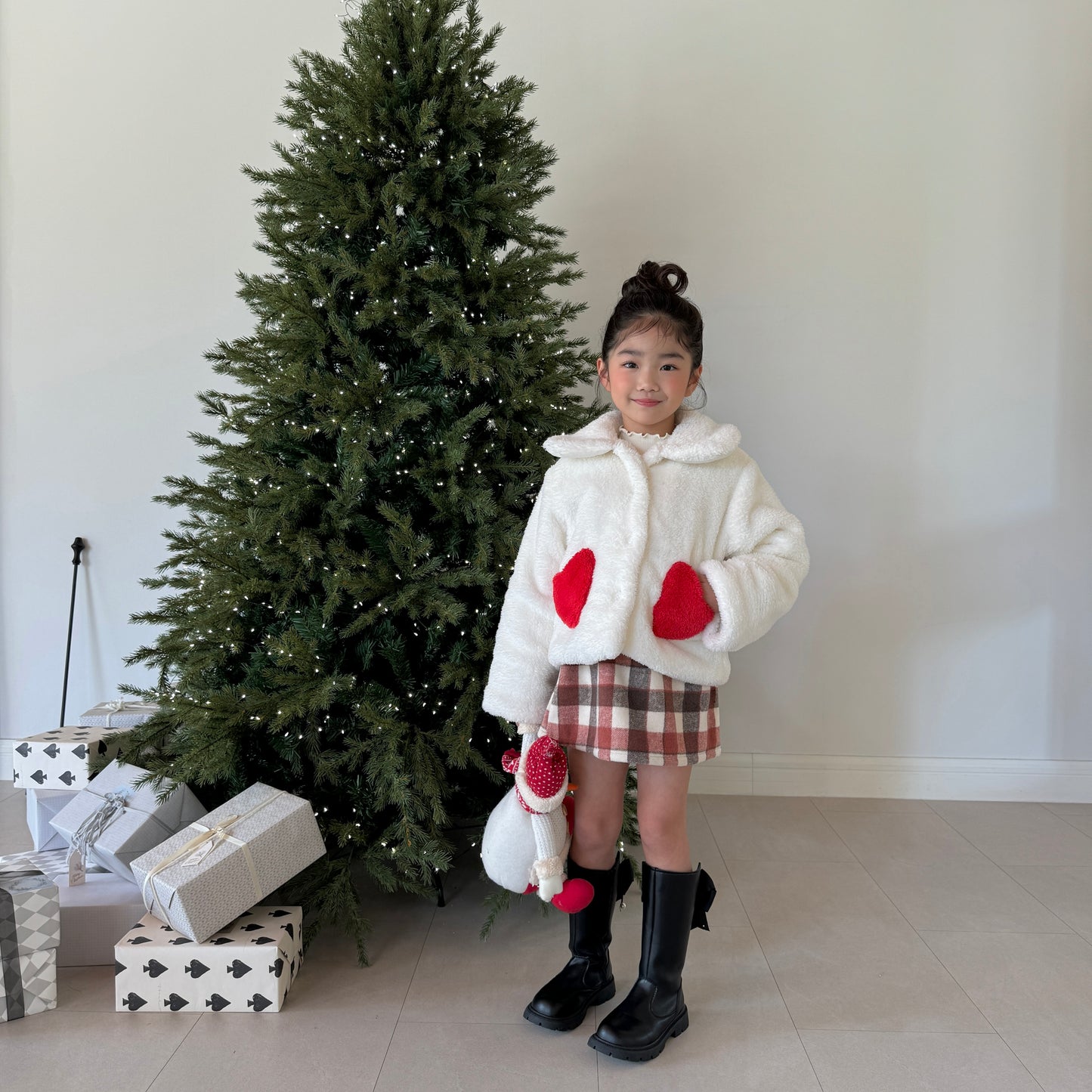 [TODDLER] chocolat plaid skirt (red)