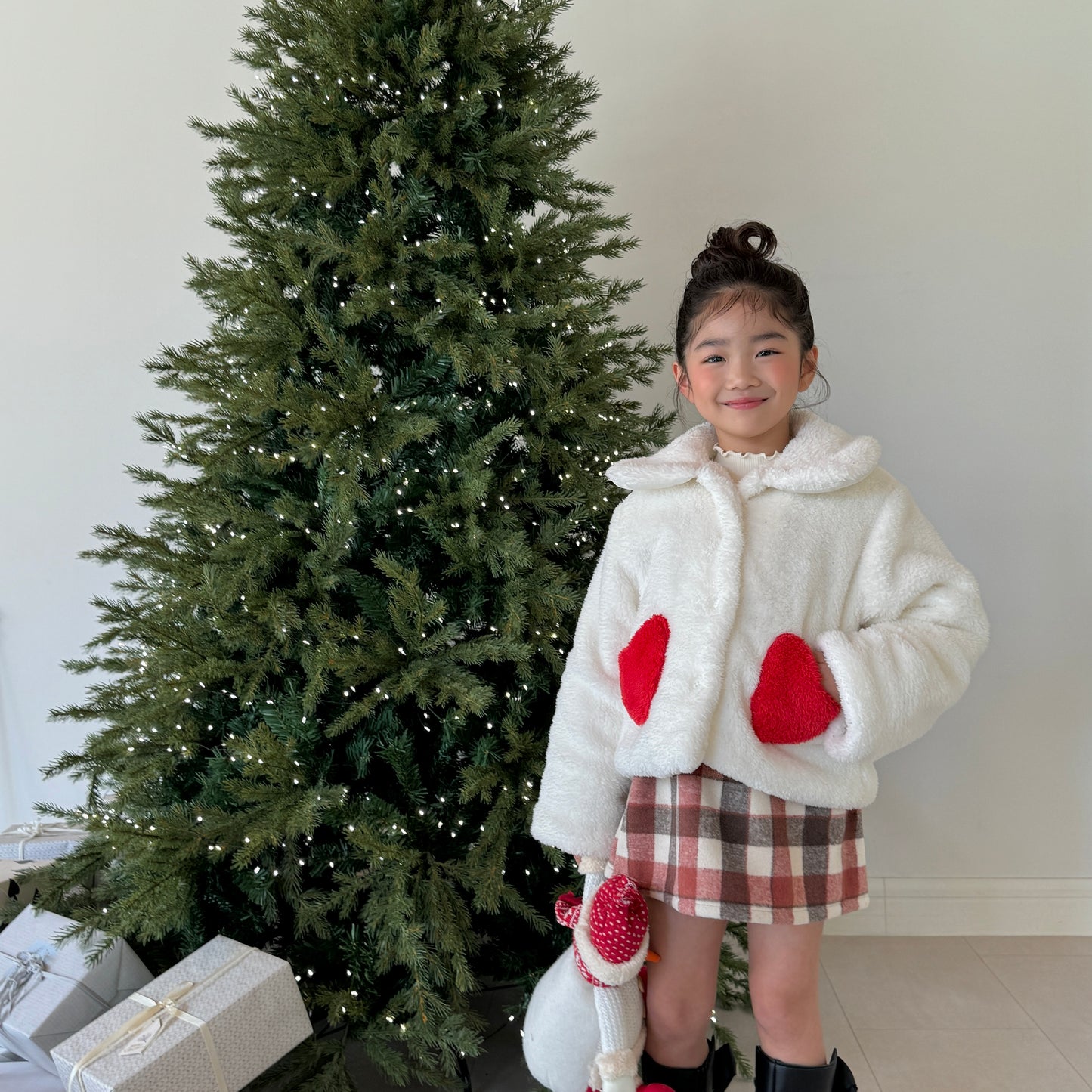 [TODDLER] chocolat plaid skirt (red)