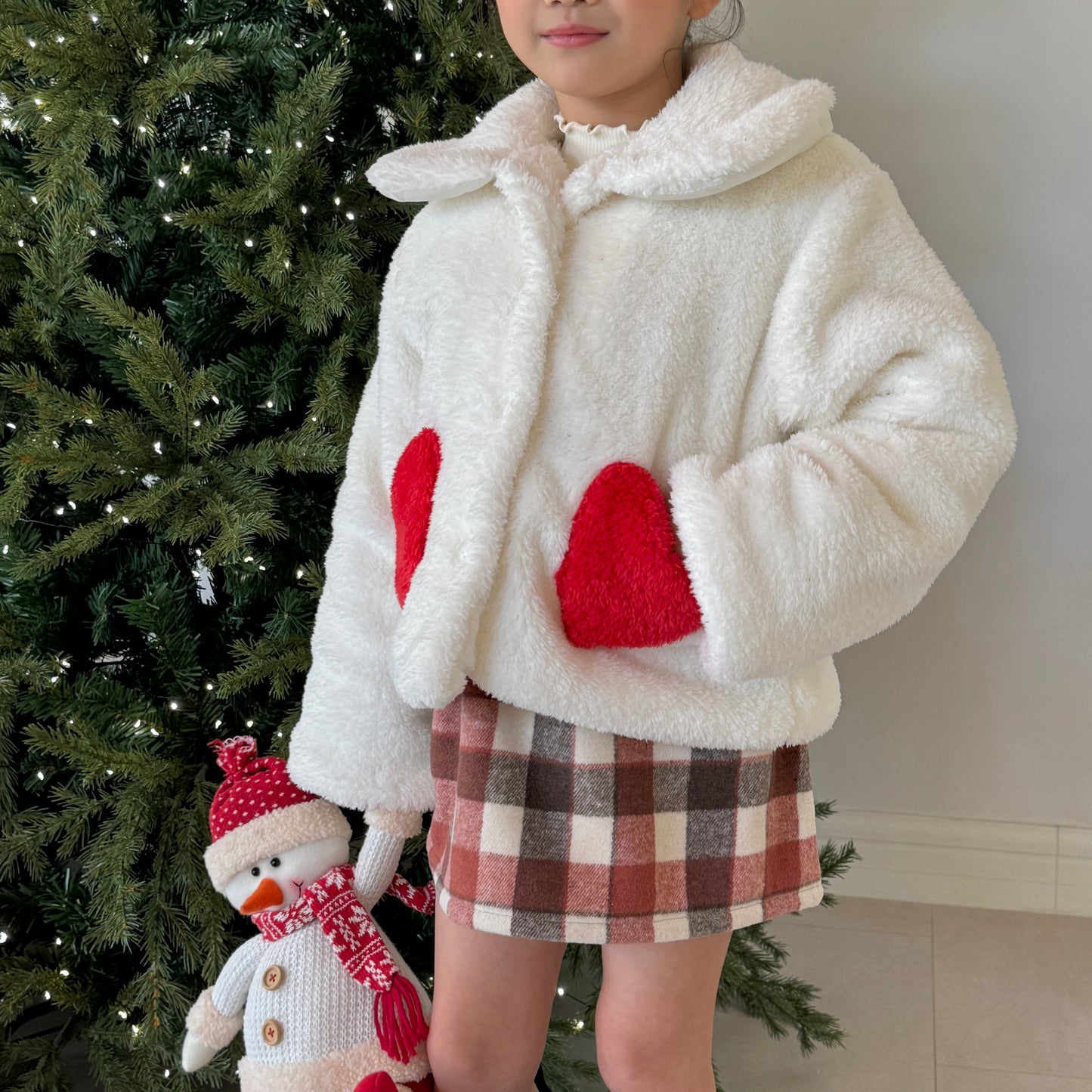 [TODDLER] chocolat plaid skirt (red)