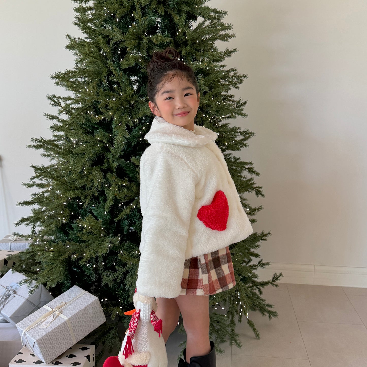 [TODDLER] chocolat plaid skirt (red)