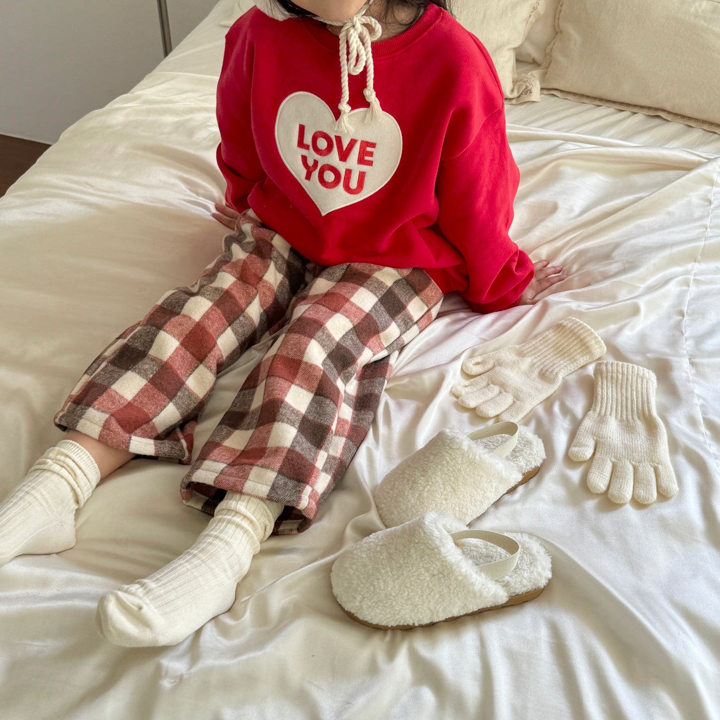 [TODDLER] chocolat plaid pants (red)