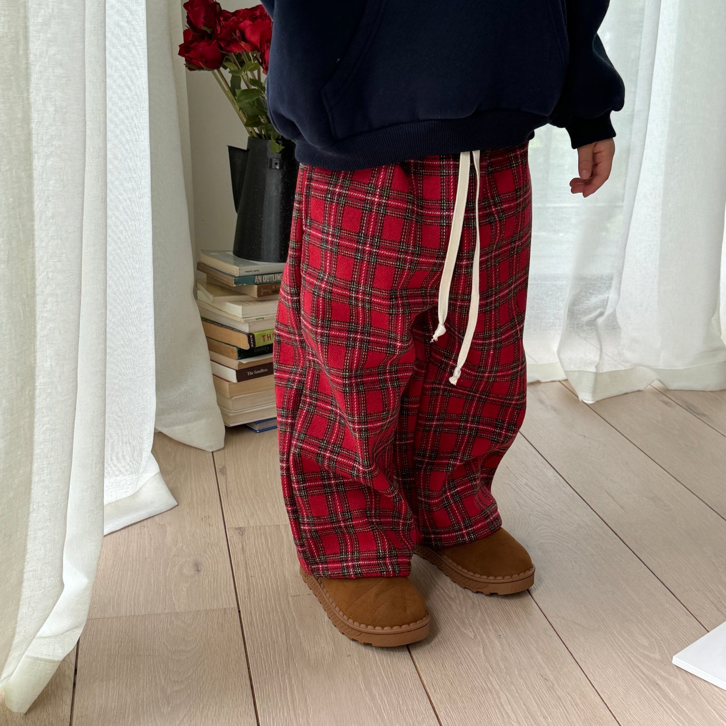 [TODDLER & ADULT] merry plaid pants (red plaid)