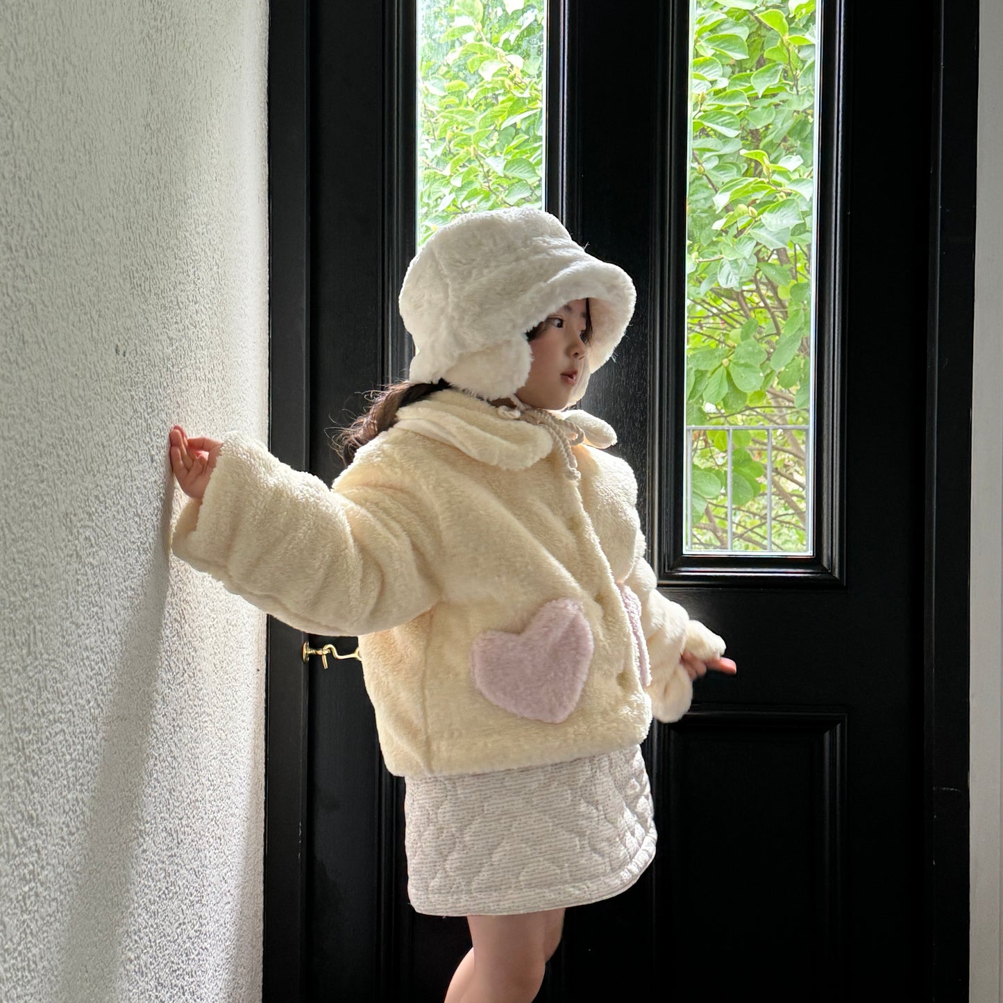 [TODDLER] reversible bond skirt (brown & beige)