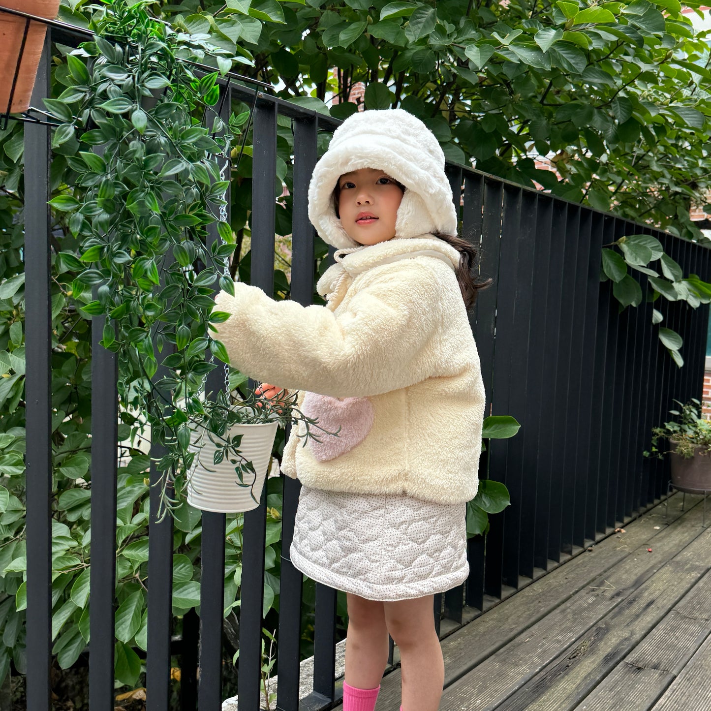 [TODDLER] reversible bond skirt (brown & beige)