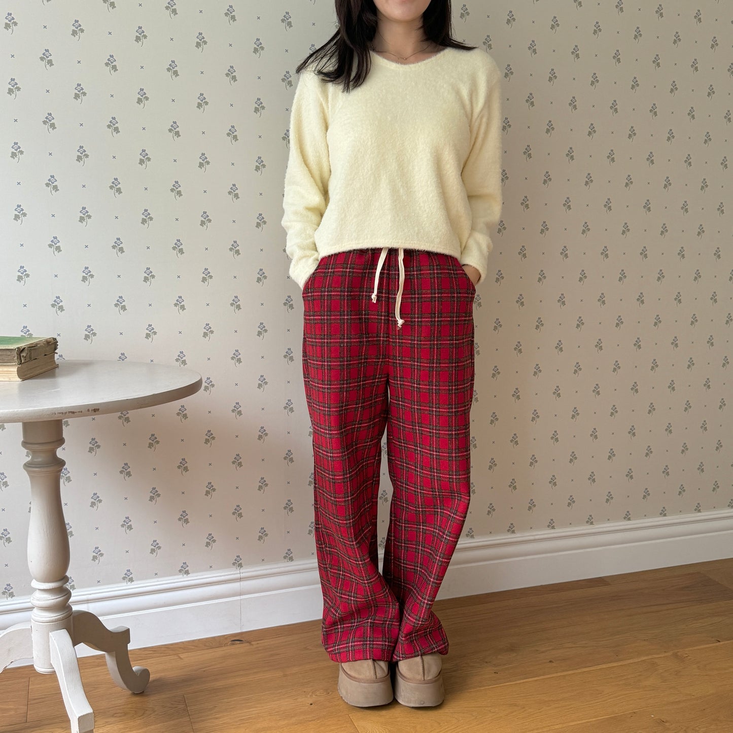 [TODDLER & ADULT] merry plaid pants (red plaid)