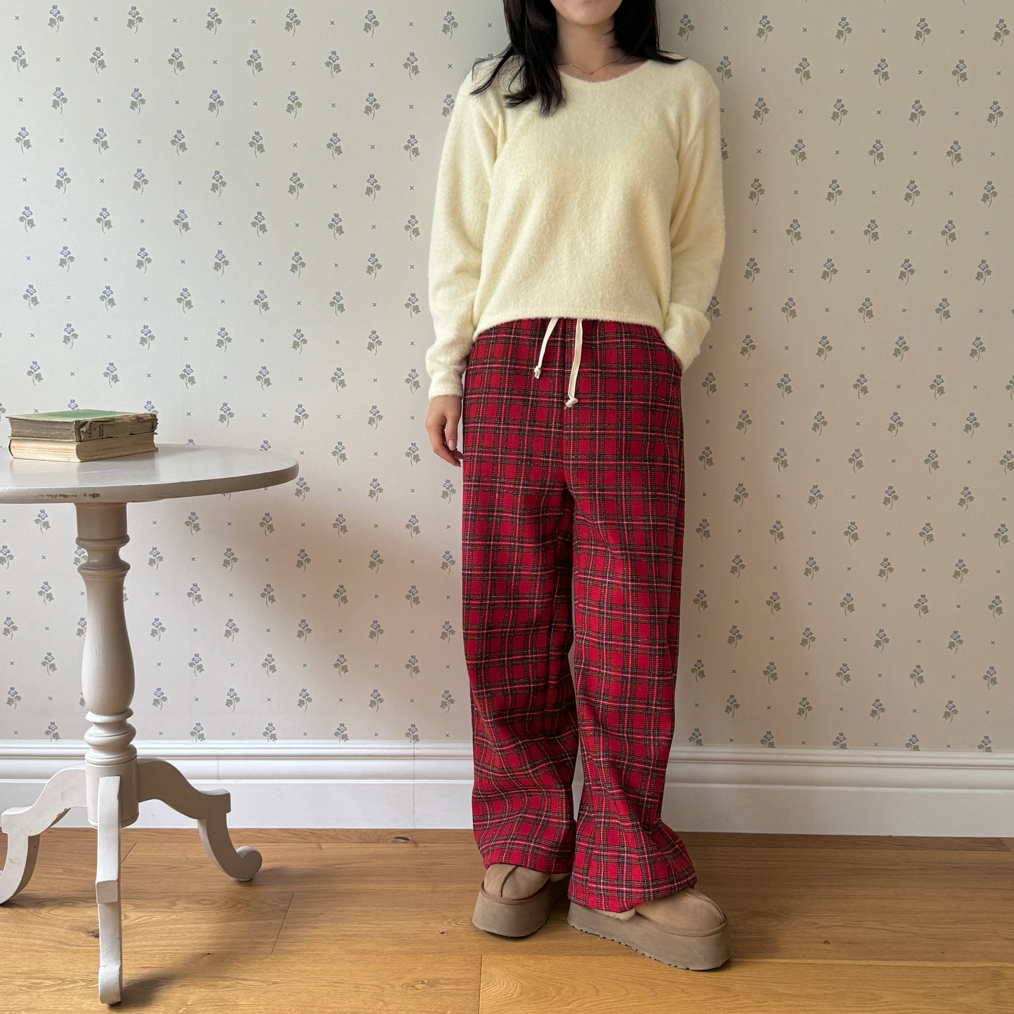 [TODDLER & ADULT] merry plaid pants (red plaid)