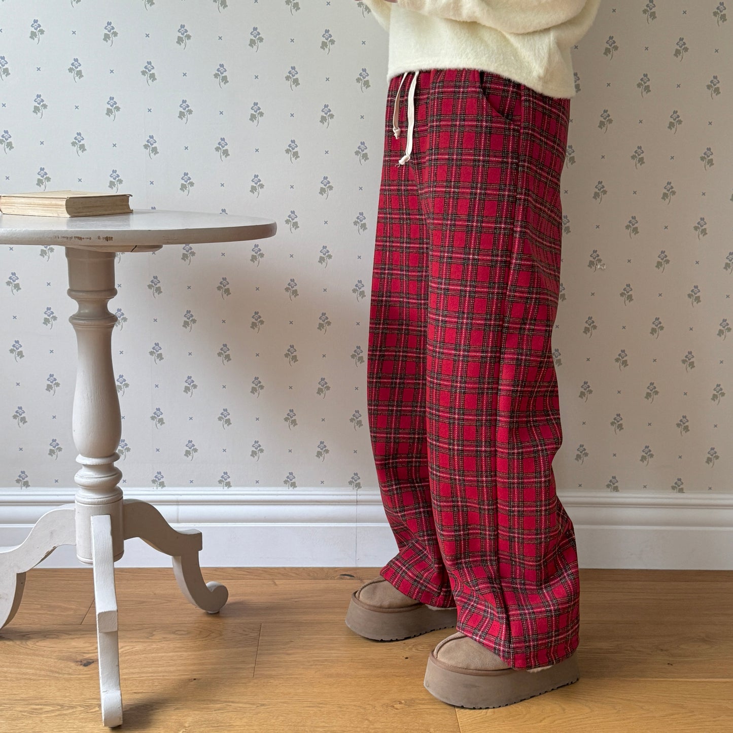 [TODDLER & ADULT] merry plaid pants (red plaid)