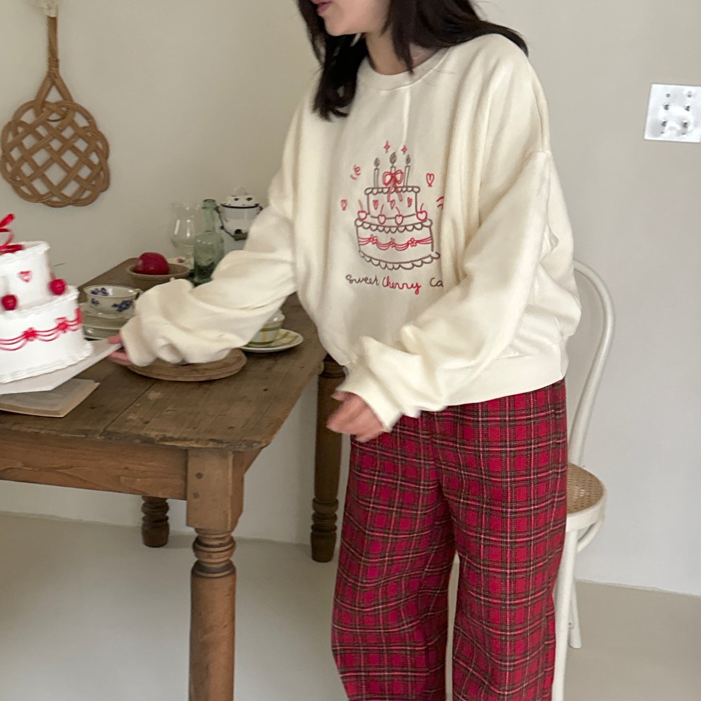 [TODDLER & ADULT] merry plaid pants (red plaid)