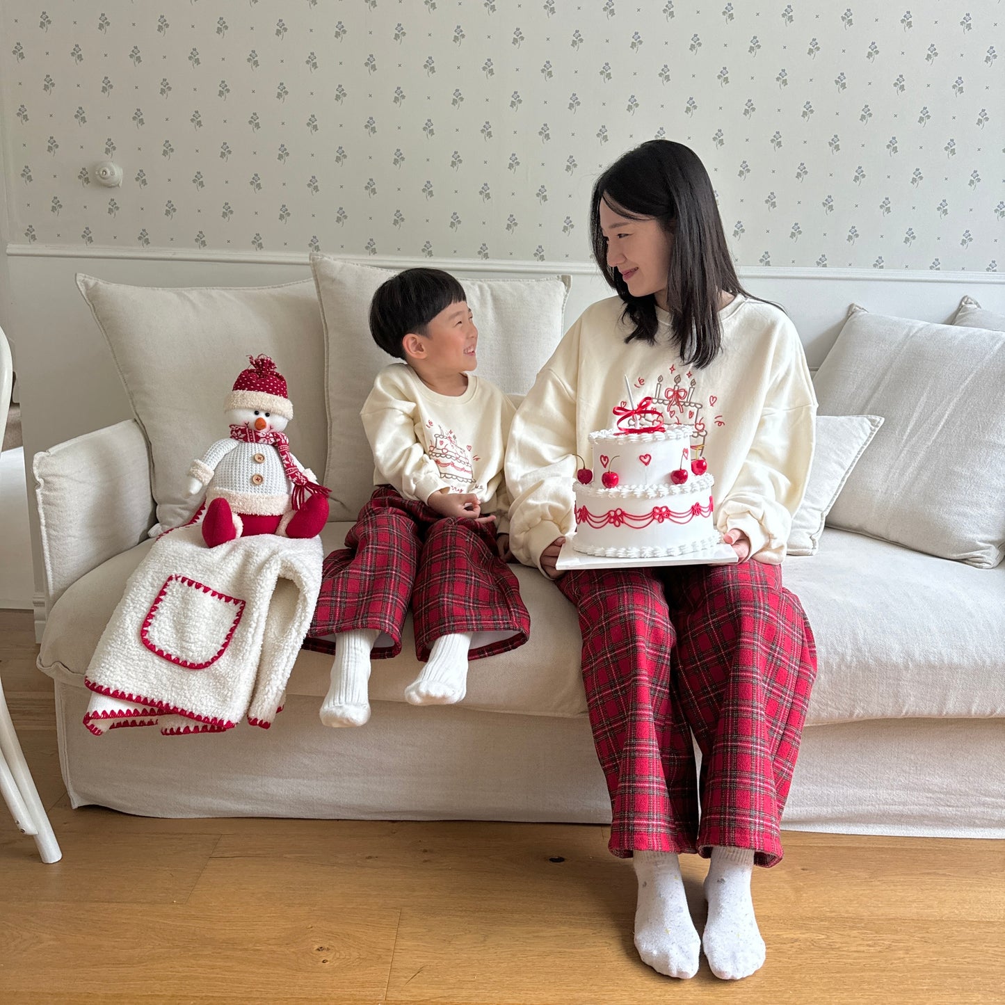 [TODDLER & ADULT] merry plaid pants (red plaid)