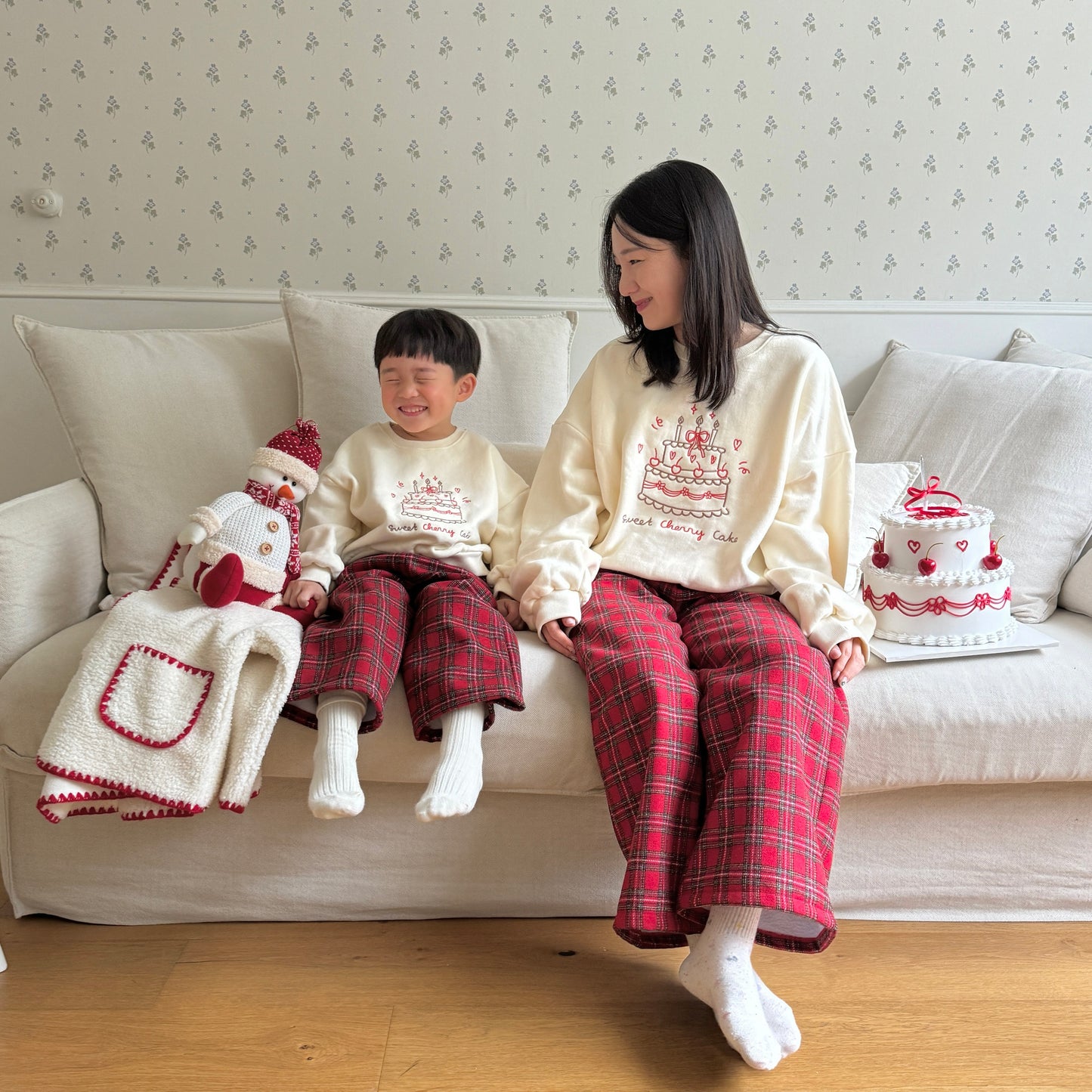 [TODDLER & ADULT] merry plaid pants (red plaid)