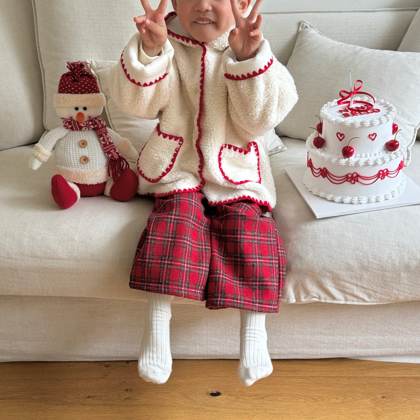 [TODDLER & ADULT] merry plaid pants (red plaid)