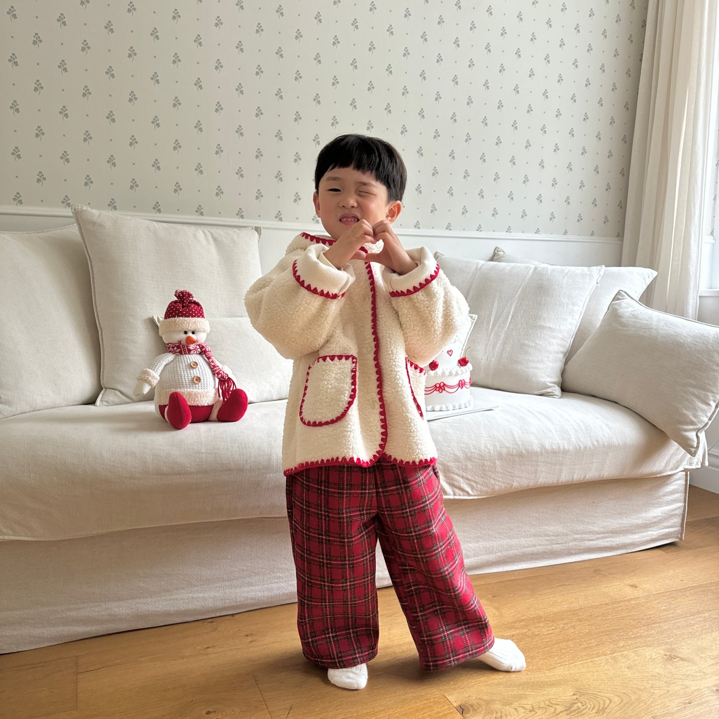 [TODDLER & ADULT] merry plaid pants (red plaid)