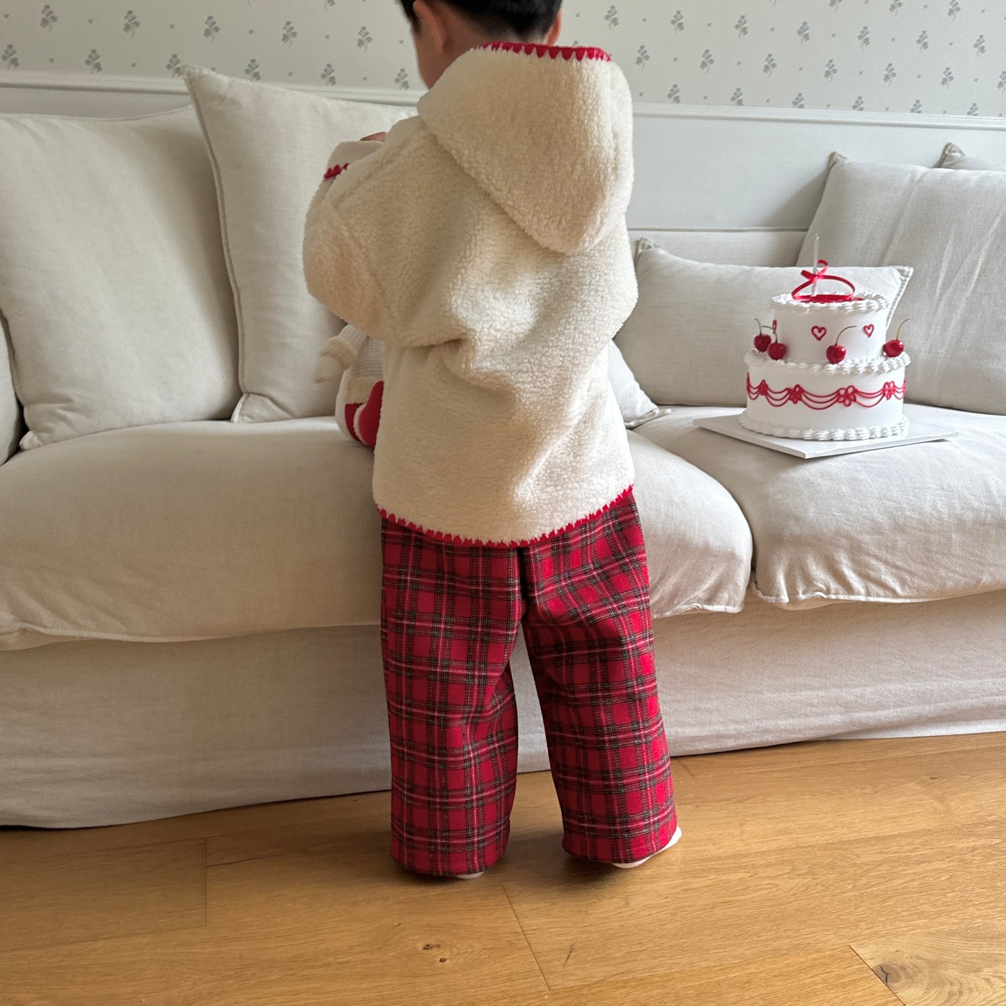 [TODDLER & ADULT] merry plaid pants (red plaid)