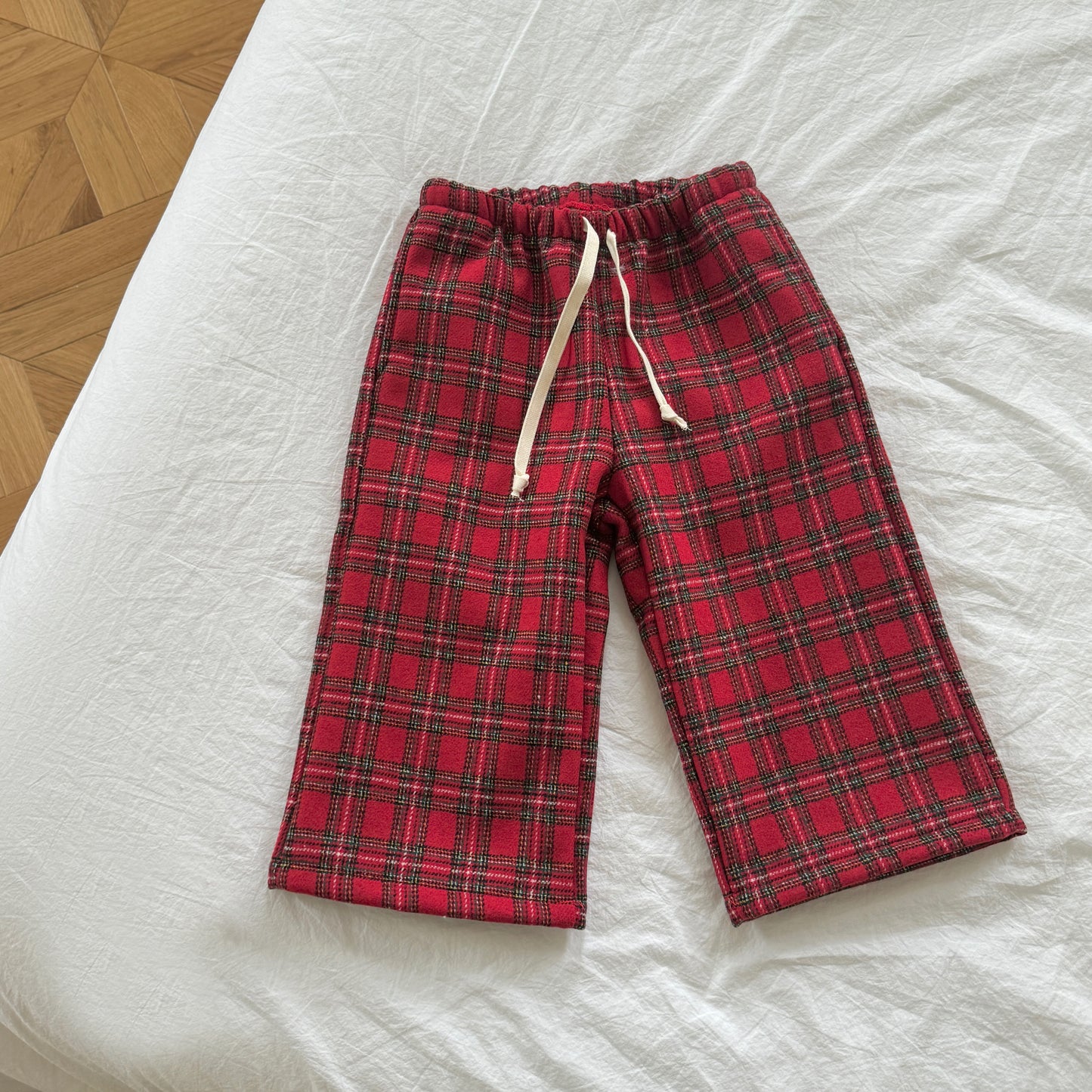 [TODDLER & ADULT] merry plaid pants (red plaid)