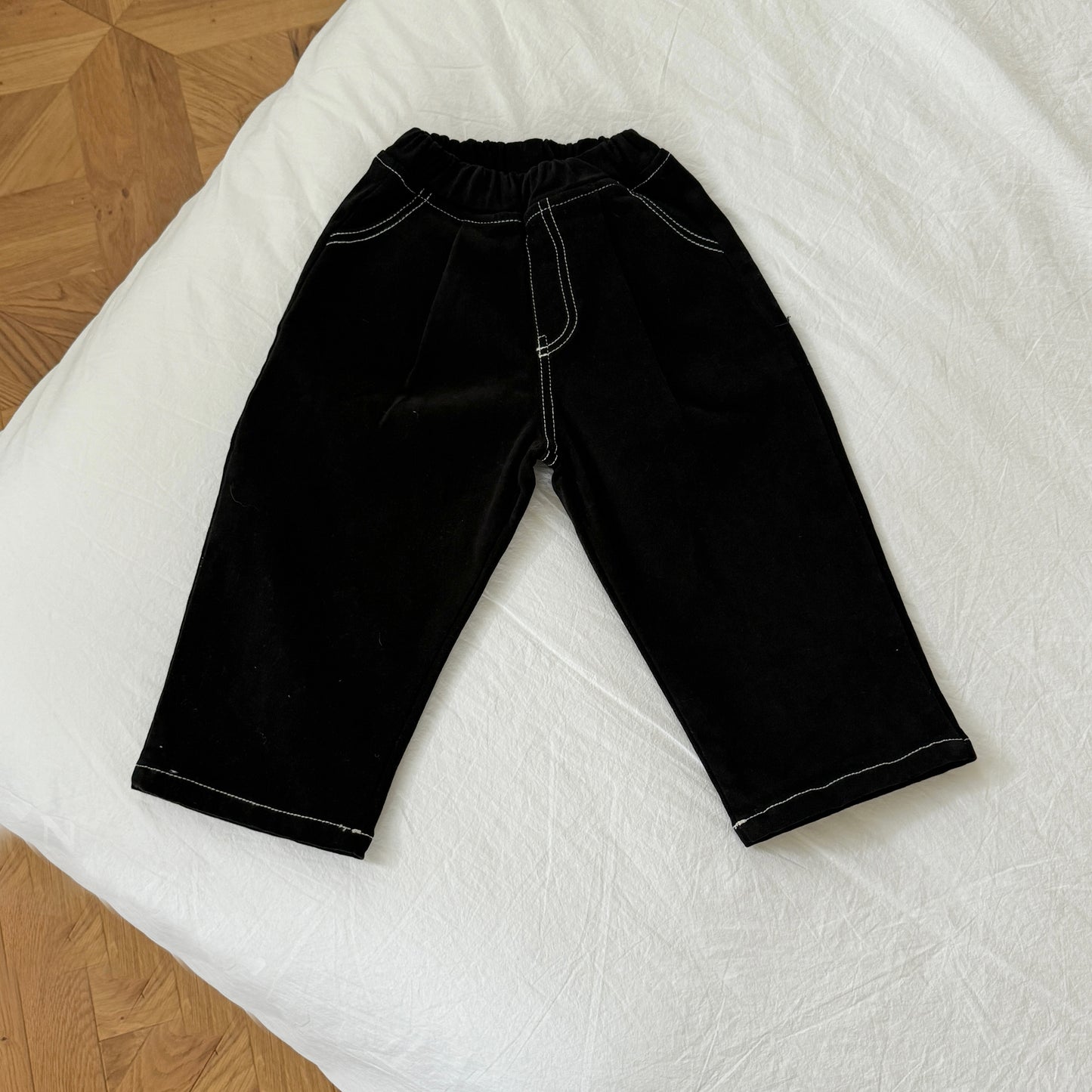 [TODDLER] stitch pants (black)