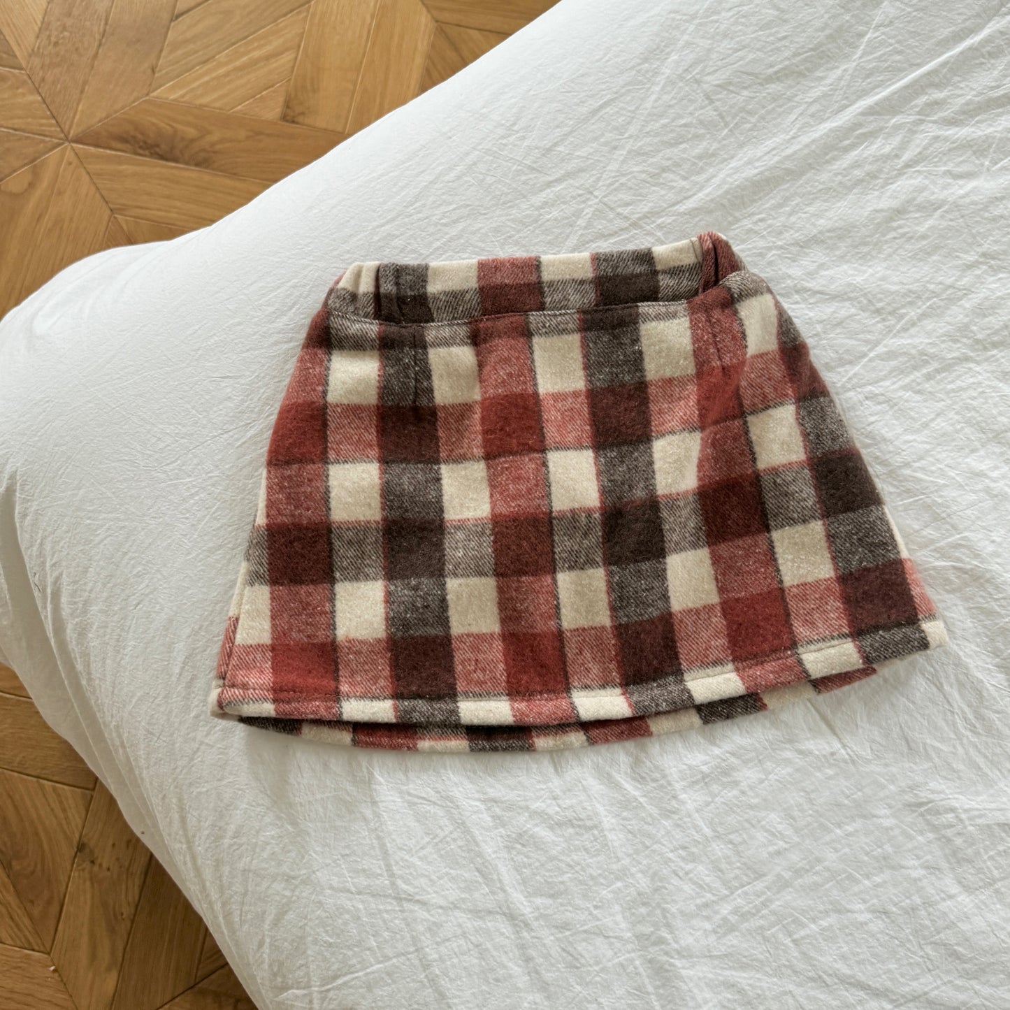 [TODDLER] chocolat plaid skirt (red)