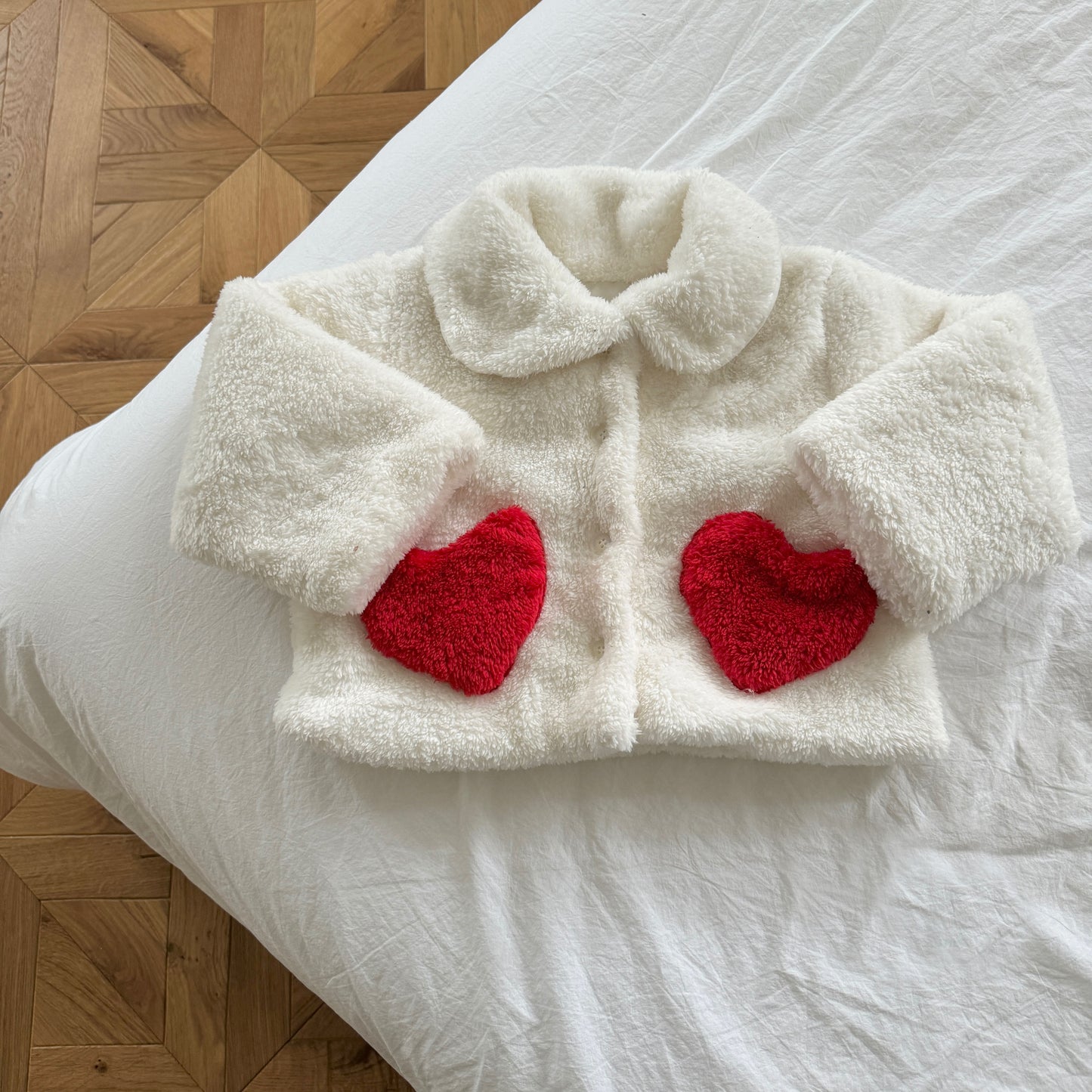 [TODDLER] heart pocket jacket (ivory)