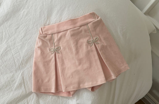 [TODDLER] bijou skort (pink)