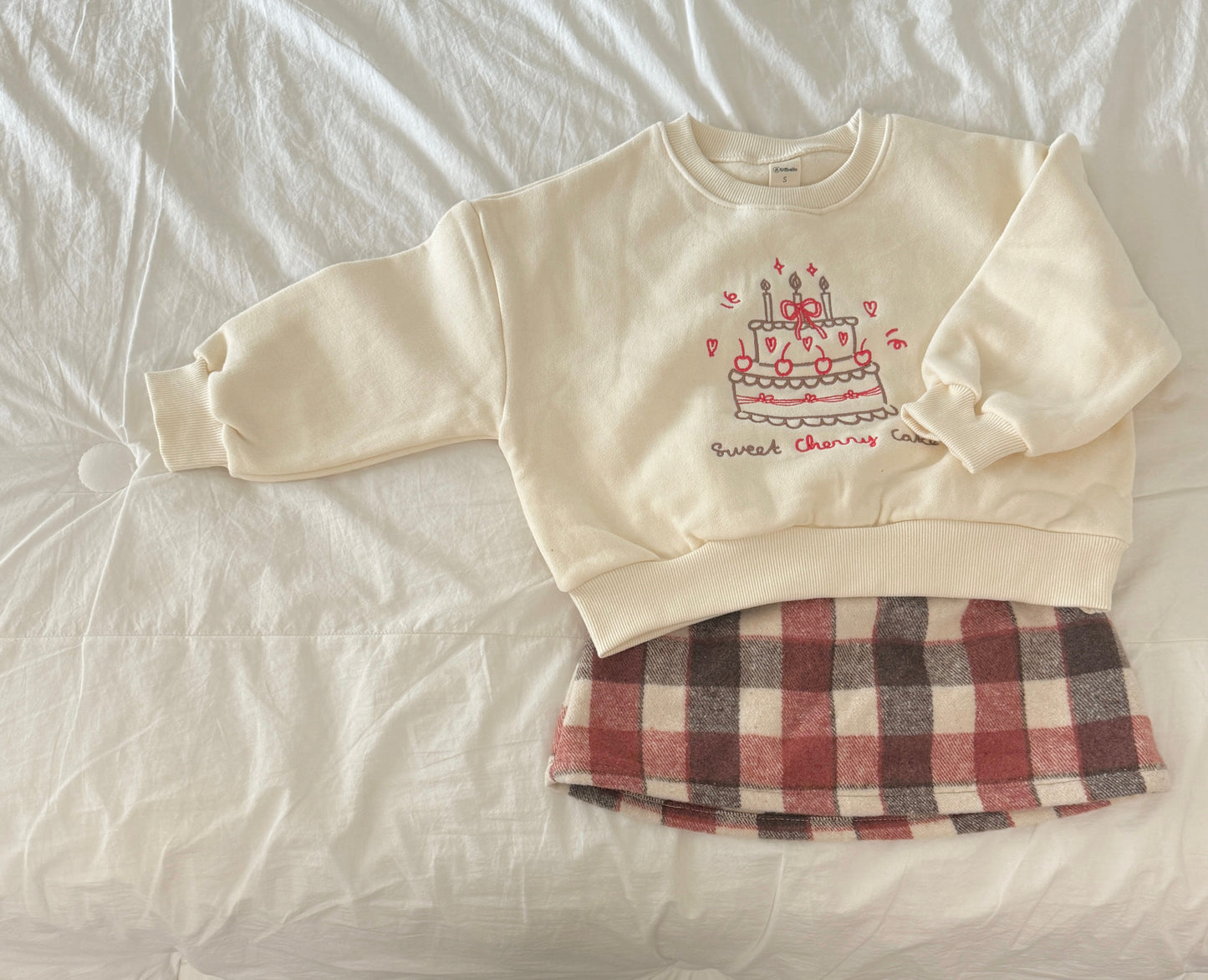 [TODDLER] chocolat plaid skirt (red)